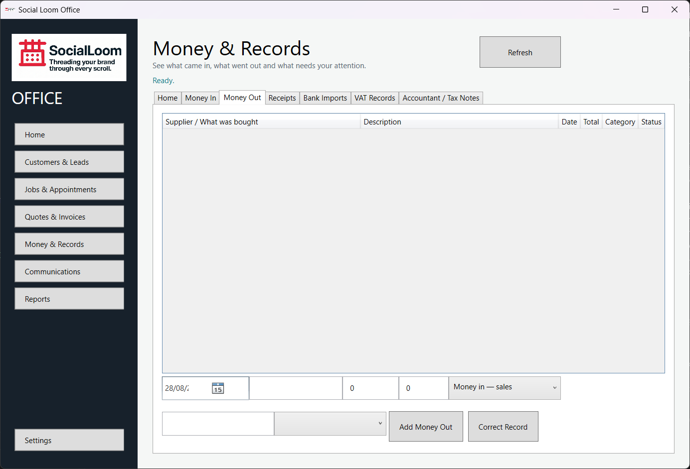 Add or correct Money In and Money Out screenshot 3