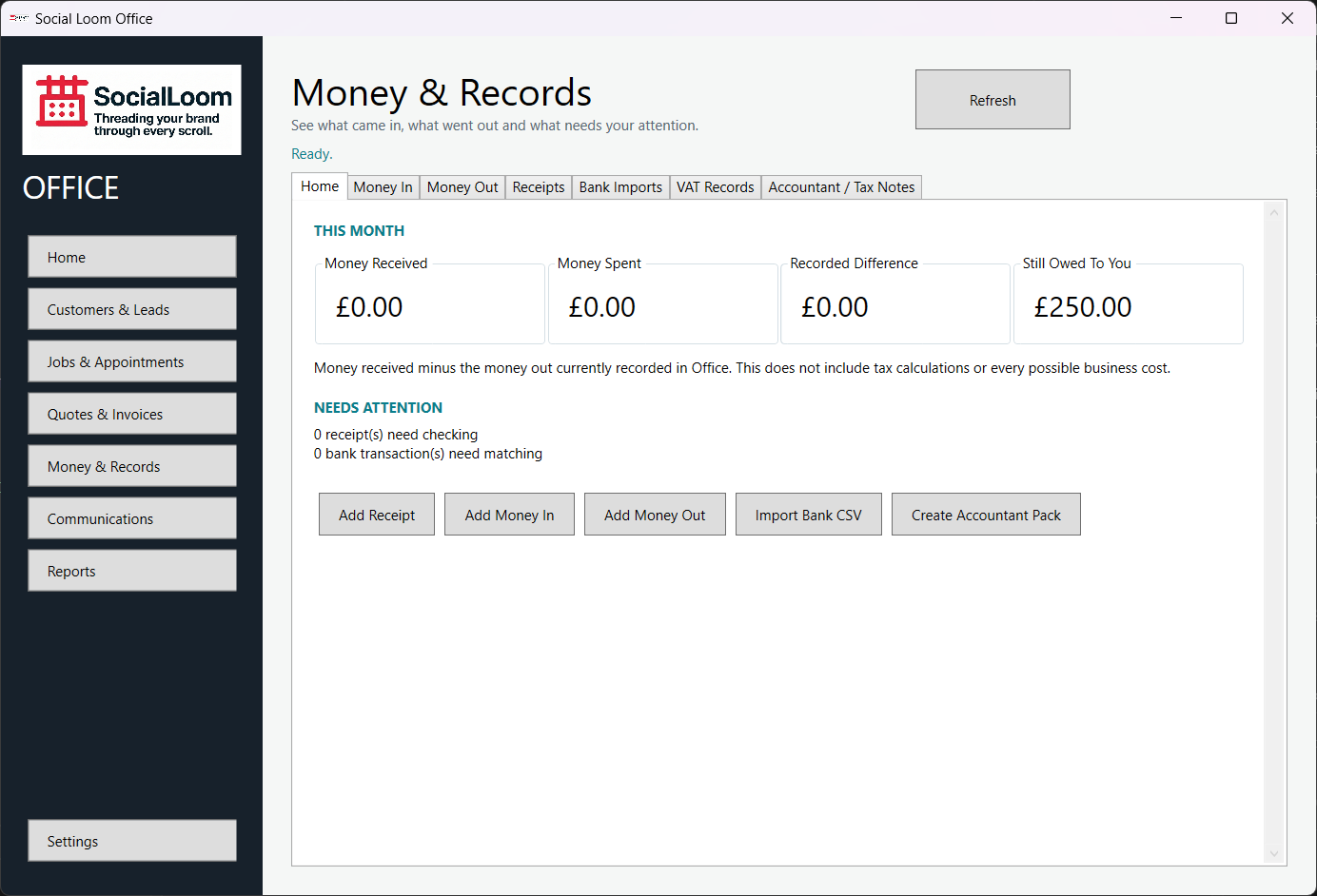 Add or correct Money In and Money Out screenshot 1
