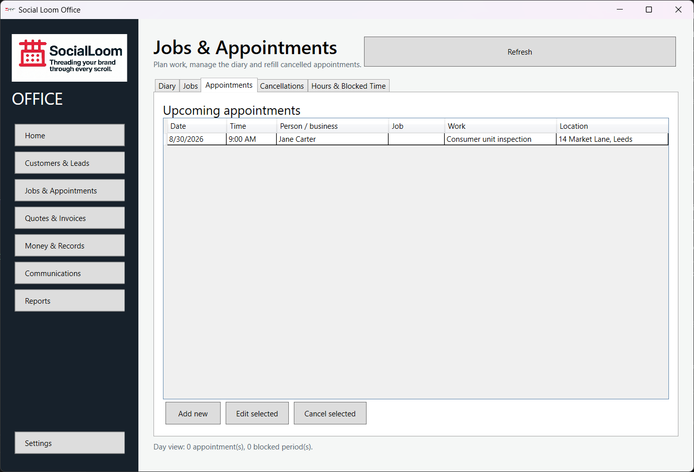 Create and manage appointments screenshot 1